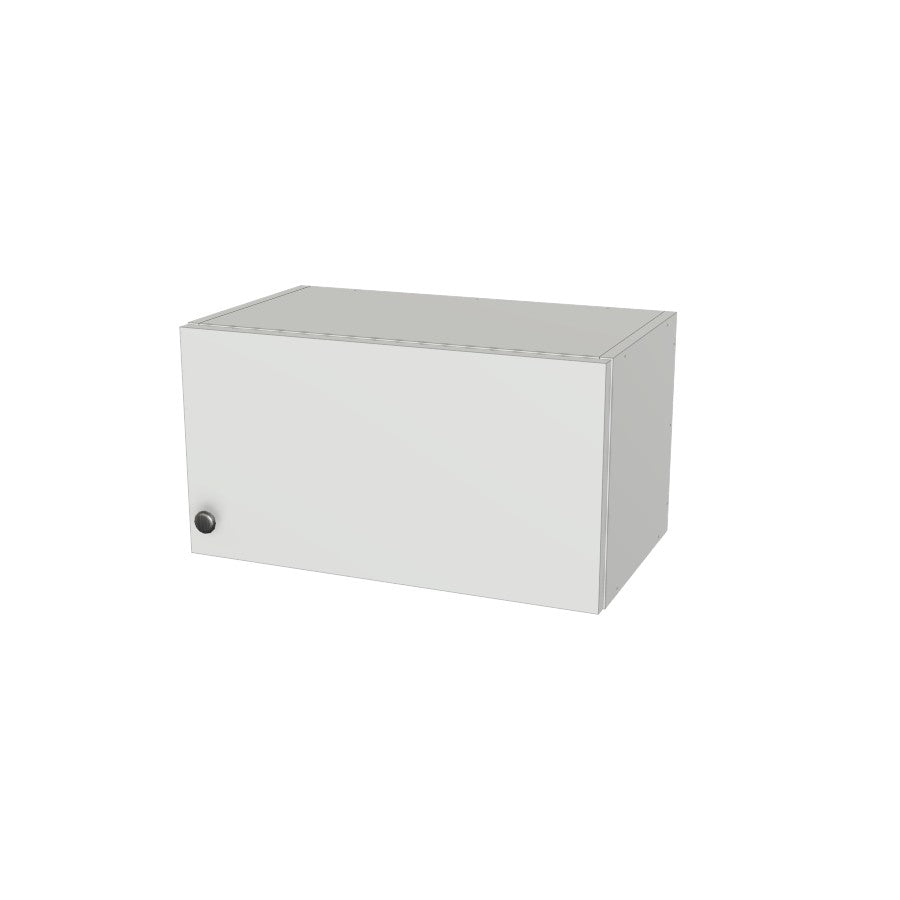 22" Wide x 12" High Wall Cabinet - (White Melamine Boxes - Flat Panel Doors)