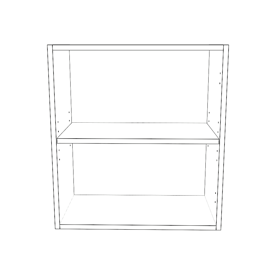 22" Wide x 24" High Wall Cabinet - Thermofoil Doors