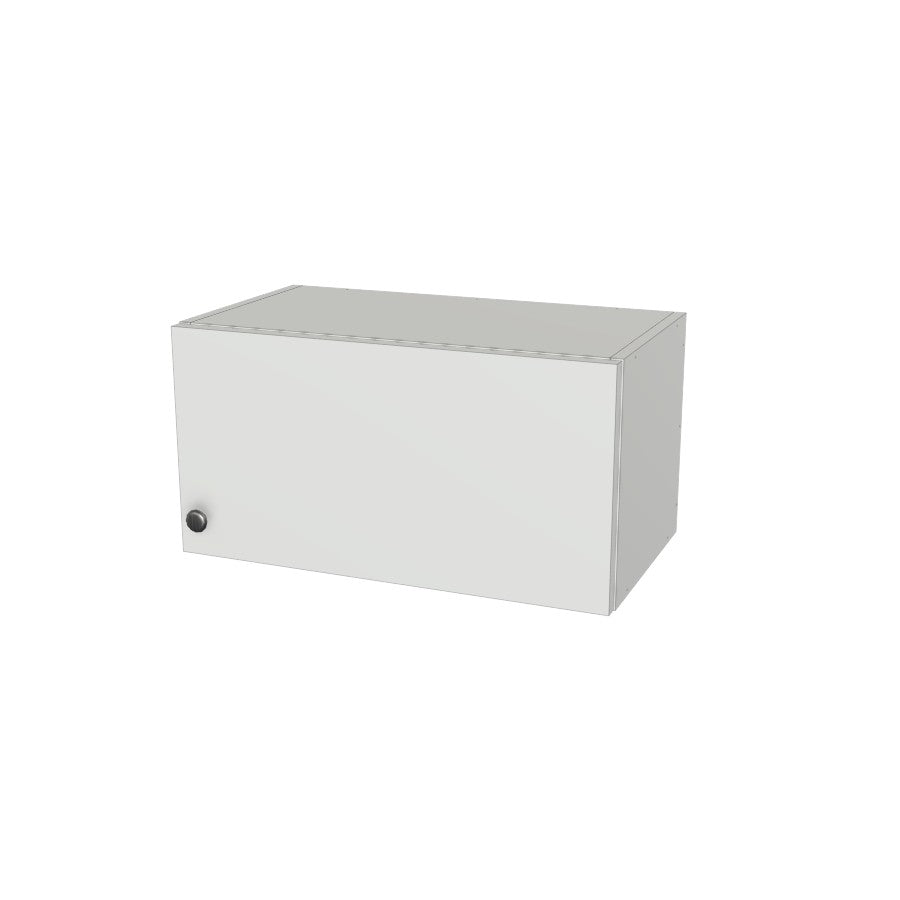 23" Wide x 12" High Wall Cabinet - (White Melamine Boxes - Flat Panel Doors)