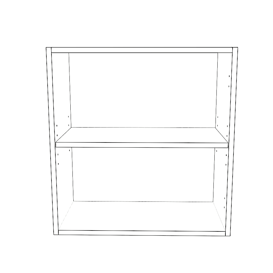 23" Wide x 24" High Wall Cabinet - Thermofoil Doors