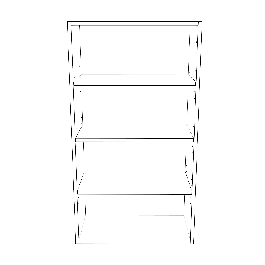 23" Wide x 42" High Wall Cabinet - Painted Doors