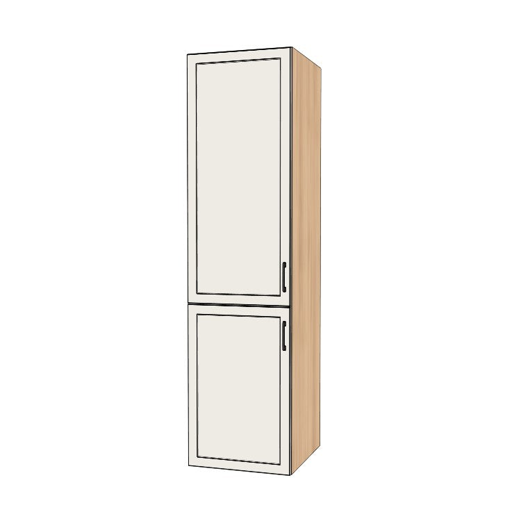 23" Wide Tall Pantry Cabinet - (Hardrock Maple Melamine Boxes - Thermofoil Doors) 24 D