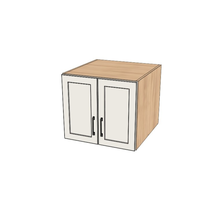 24" Wide x 21" High x 24" Deep Fridge/Stove Cabinet - (Hardrock Maple Melamine Boxes - Painted Doors)
