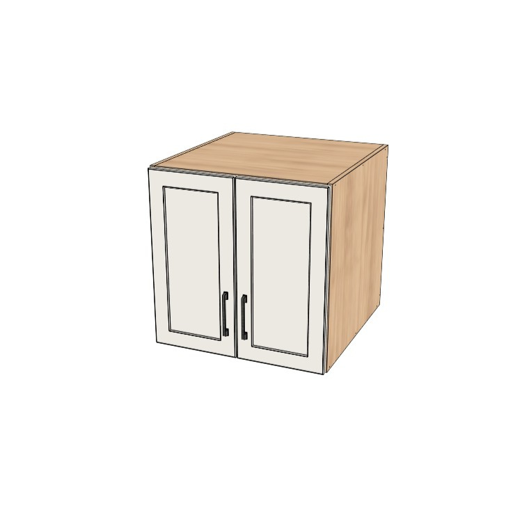 24" Wide x 24" High x 24" Deep Fridge/Stove Cabinet - (Hardrock Maple Melamine Boxes - Painted Doors)