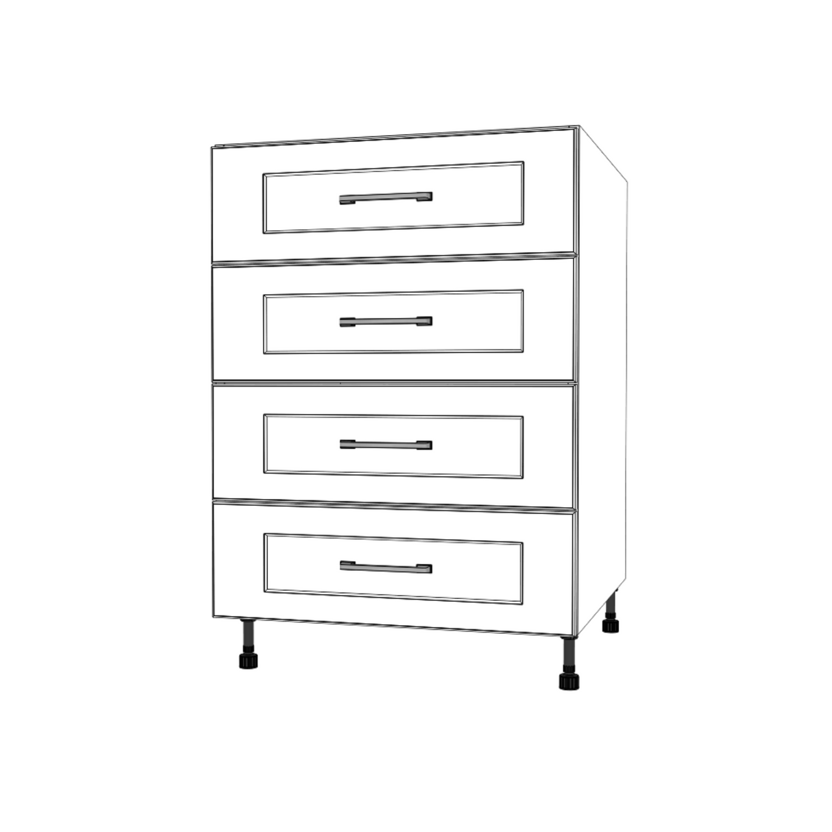 24" Wide Drawer Cabinet - Painted Doors