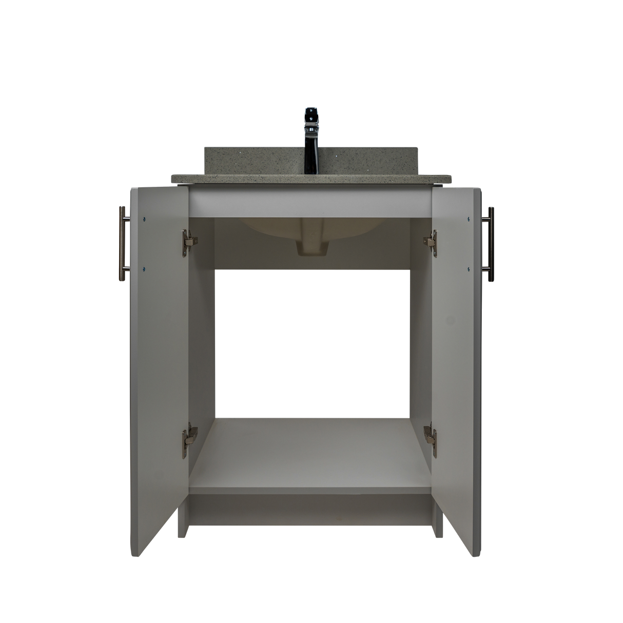 24" MDF - 2 Door - Light Grey - Raised Panel Doors