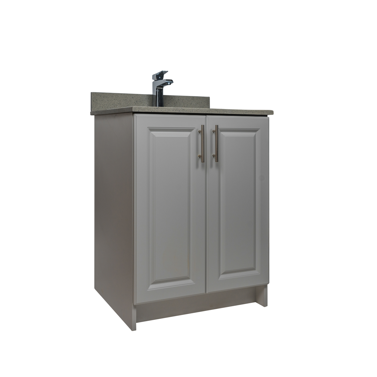 24" MDF - 2 Door - Light Grey - Raised Panel Doors