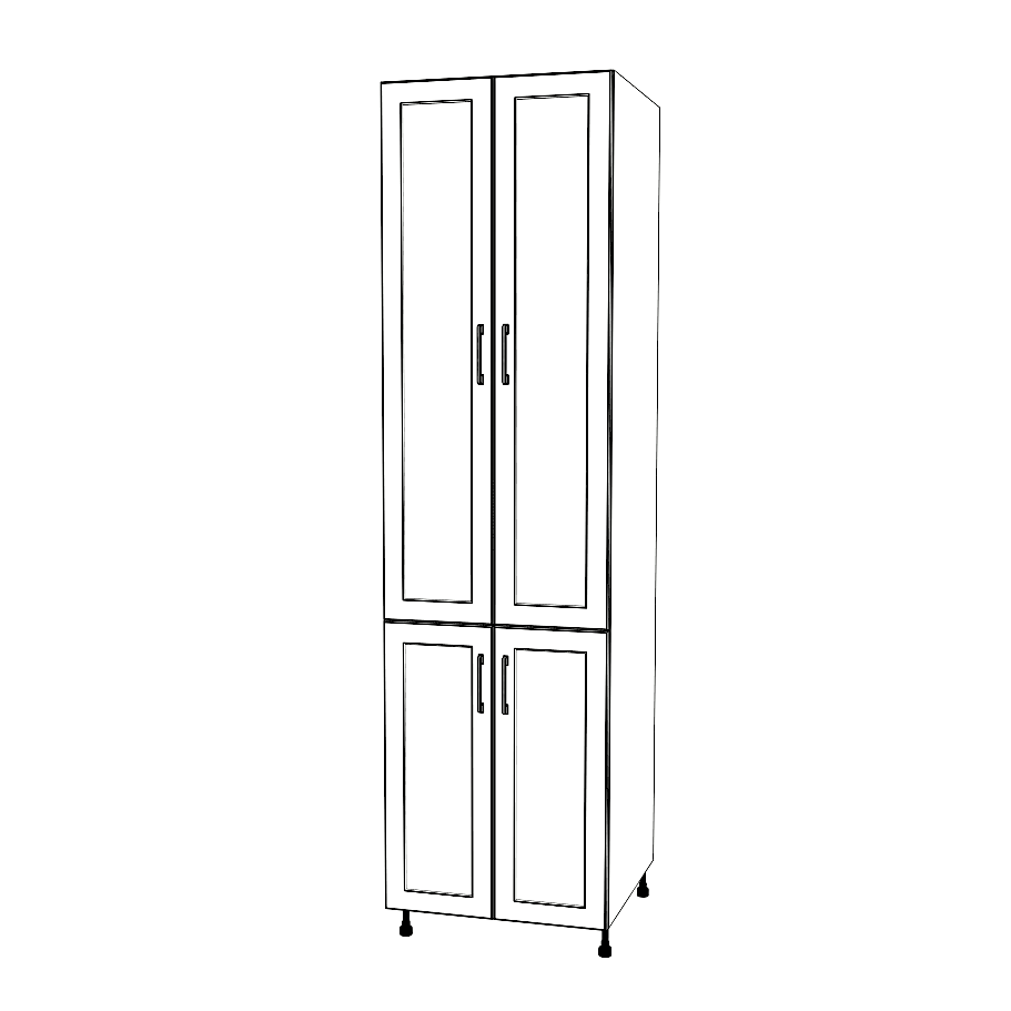 24" Wide Tall Pantry Cabinet - Painted Doors