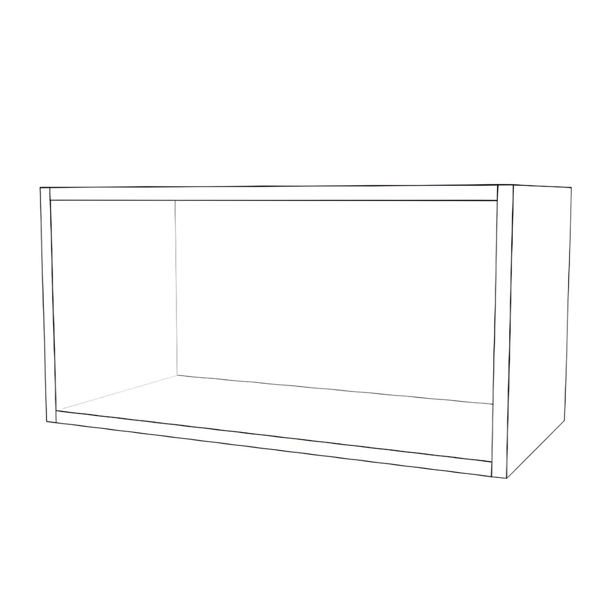 24" Wide x 12" High Stove Cabinet - Painted Doors