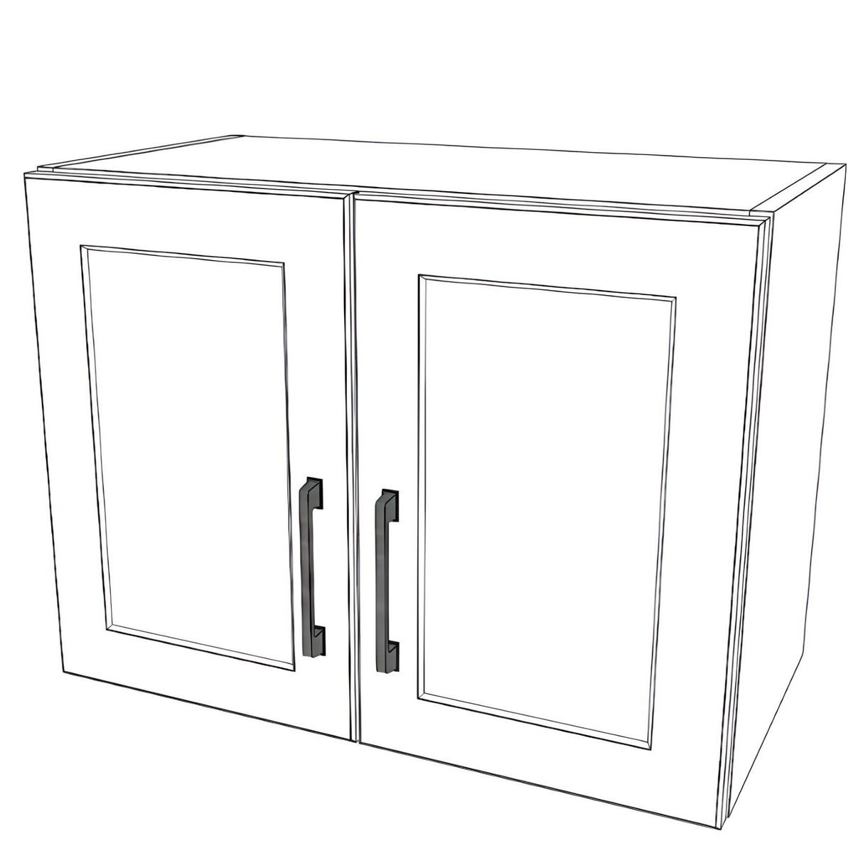 24" Wide x 18" High Fridge Cabinet - Painted Doors