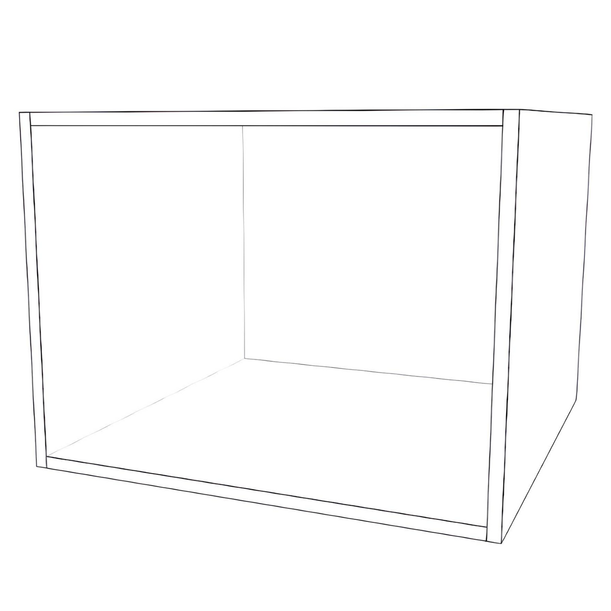 24" Wide x 18" High x 24" Deep Fridge Cabinet - Thermofoil Doors
