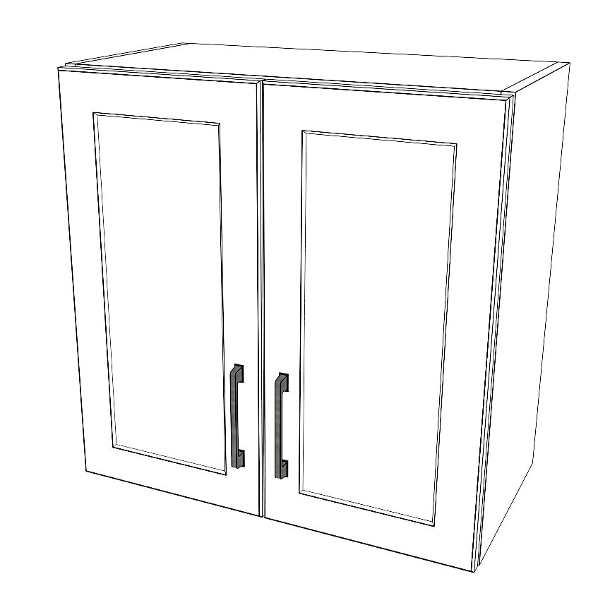 24" Wide x 24" High Wall Cabinet - Painted Doors