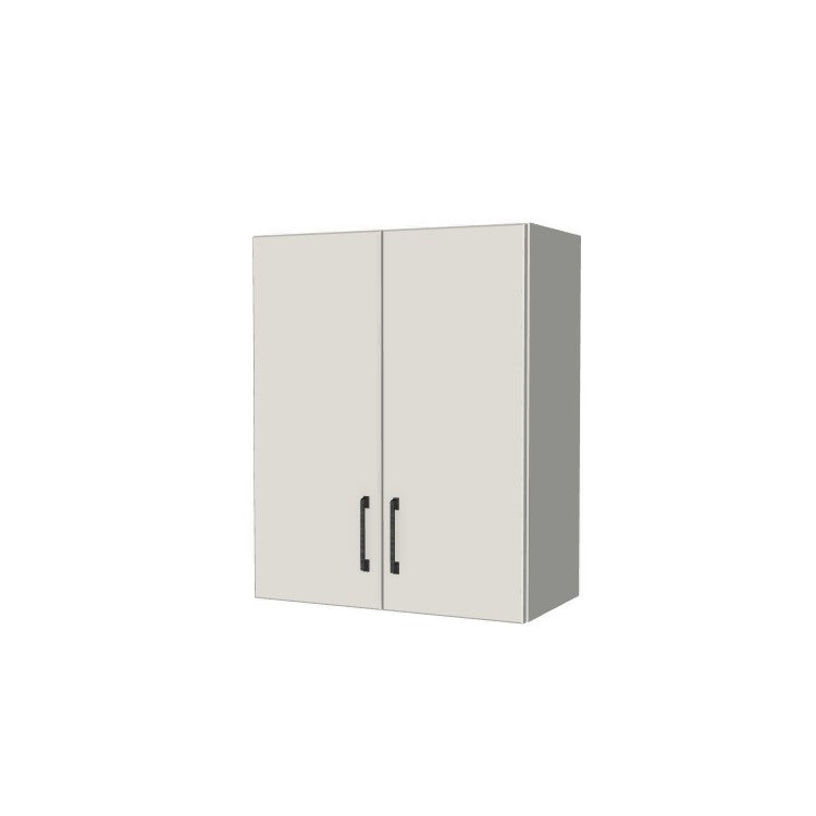 24" Wide x 30" High Fridge/Stove Cabinet - (White Melamine Boxes - Flat Panel Doors)