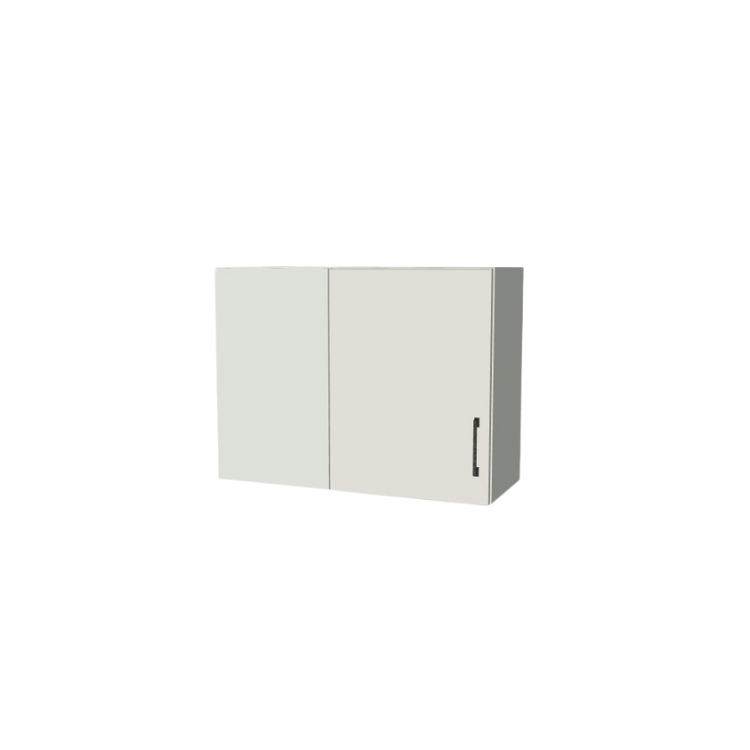 32" Wide 24" High Blind Corner Wall Cabinet - Door on Right/Left Side - (White Melamine Boxes - Flat Panel Doors)