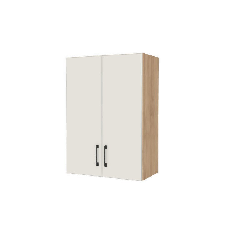 24" Wide x 34" High Wall Cabinet - (Hardrock Maple Melamine Boxes - Flat Panel Doors)
