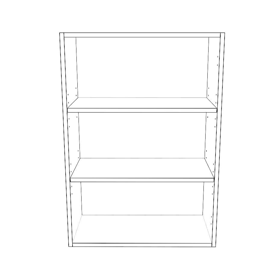 24" Wide x 34" High Wall Cabinet - Thermofoil Doors