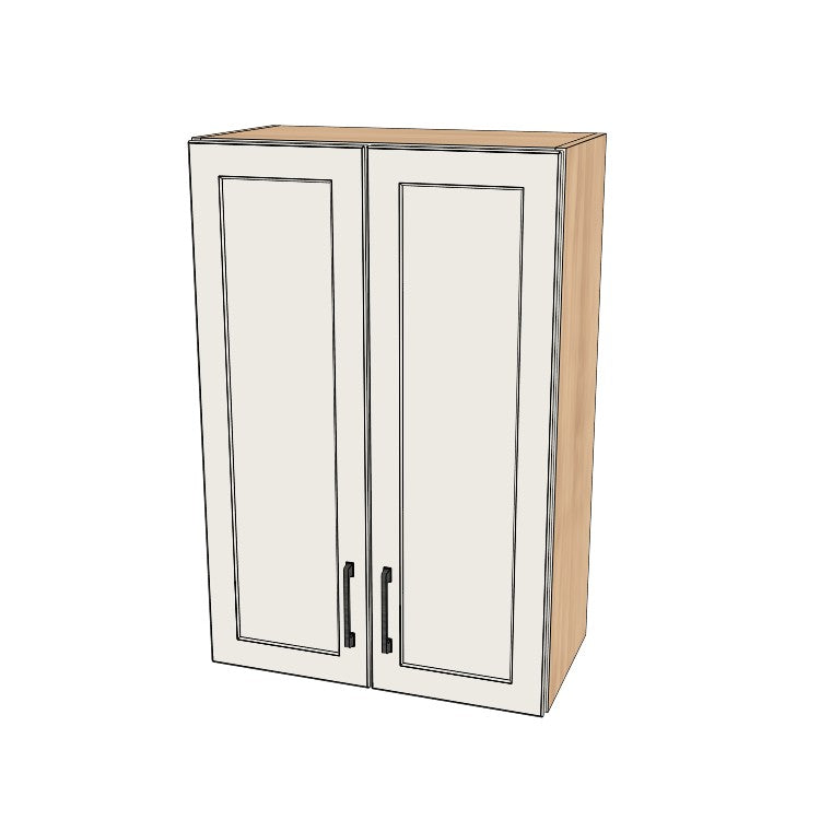 24" Wide x 36" High Wall Cabinet - (Hardrock Maple Melamine Boxes - Thermofoil Doors)