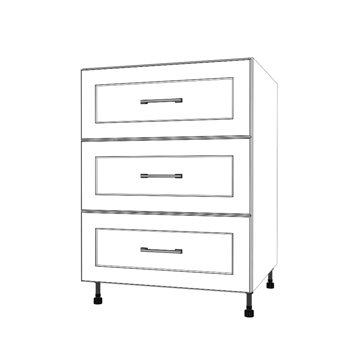 25" Wide Drawer Cabinet - Thermofoil Doors