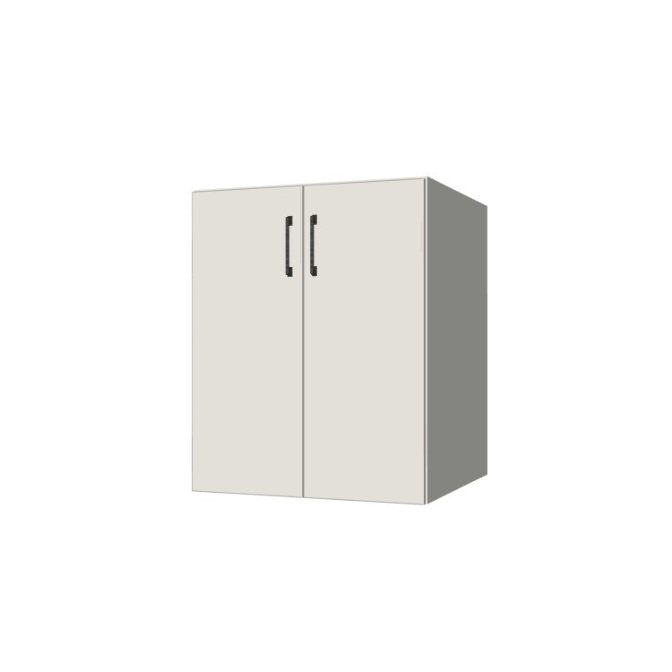 25" Wide Base Cabinet - (White Melamine Boxes - Flat Panel Doors)