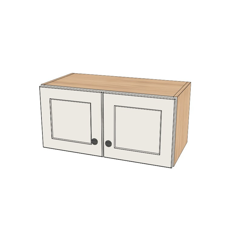 25" Wide x 12" High Wall Cabinet - (Hardrock Maple Boxes - Painted Doors)