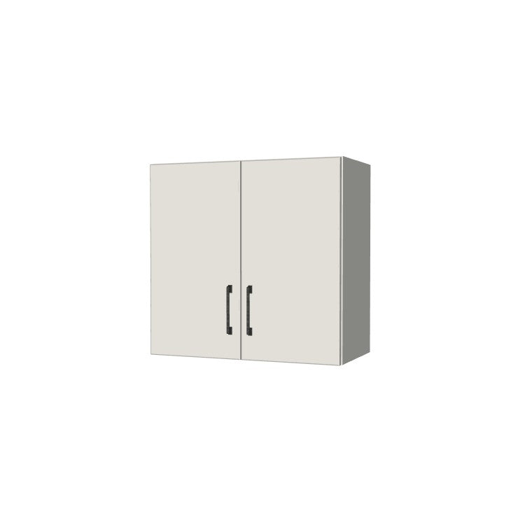 25" Wide x 24" High Wall Cabinet - (White Melamine Boxes - Flat Panel Doors)