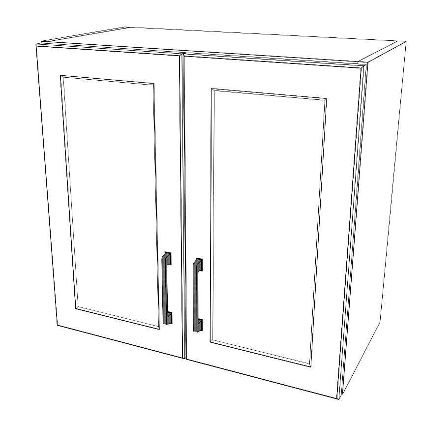 25" Wide x 24" High Wall Cabinet - Painted Doors