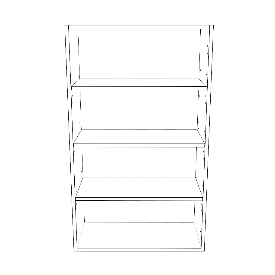 25" Wide x 42" High Wall Cabinet - Painted Doors