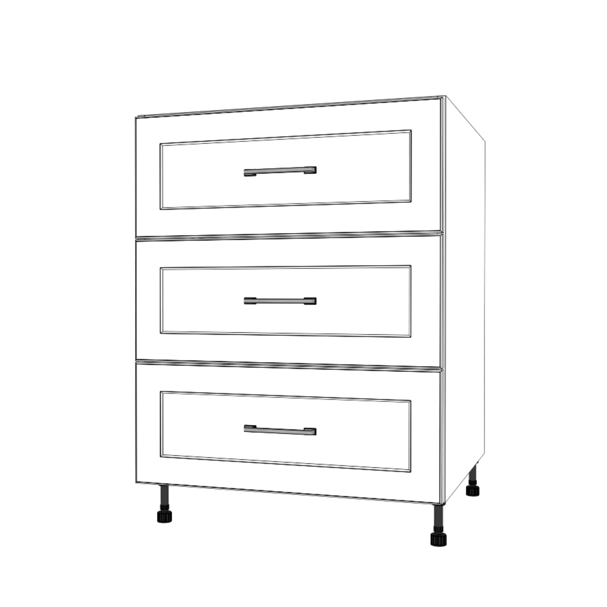26" Wide Drawer Cabinet - Thermofoil Doors