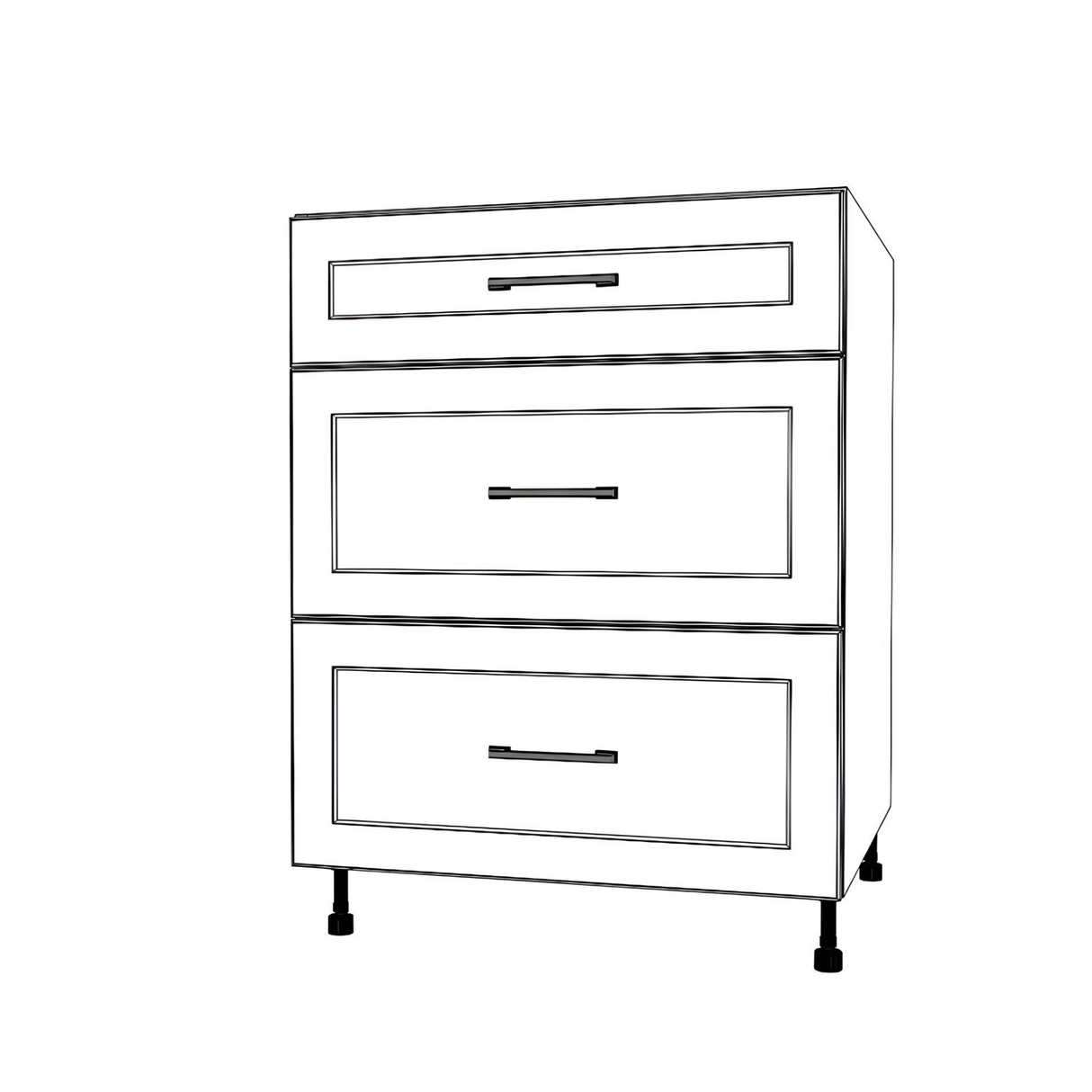 26" Wide Drawer Cabinet - Thermofoil Doors