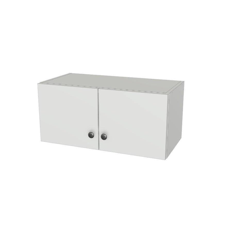 26" Wide x 12" High Wall Cabinet - (White Melamine Boxes - Flat Panel Doors)