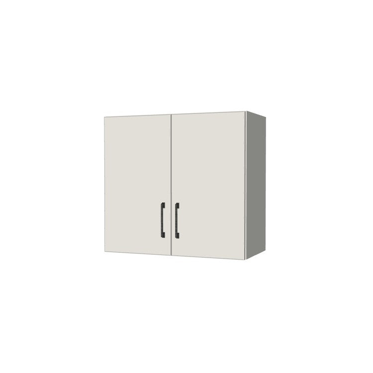 26" Wide x 24" High Wall Cabinet - (White Melamine Boxes - Flat Panel Doors)