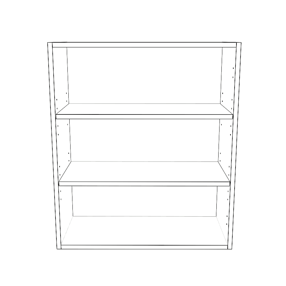 26" Wide 30" High Blind Corner Wall Cabinet - Door on Right Side - Painted Doors