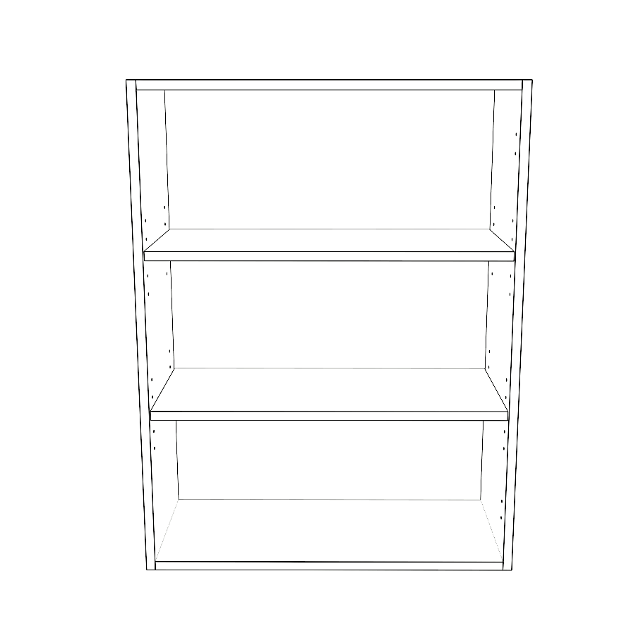 26" Wide 34" High Blind Corner Wall Cabinet - Door on Right/Left Side - Thermofoil Doors