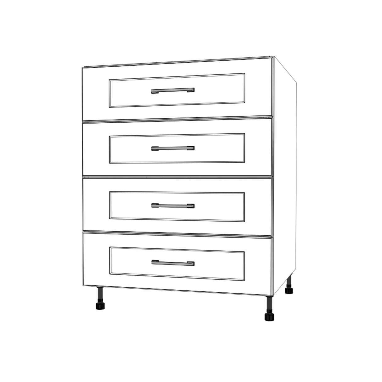 27" Wide Drawer Cabinet - Thermofoil Doors