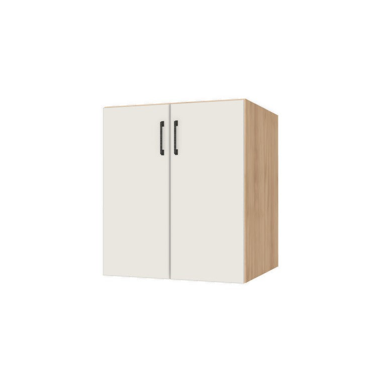 27" Wide Base Cabinet - (Hardrock Maple Melamine Boxes - Flat Panel Doors)
