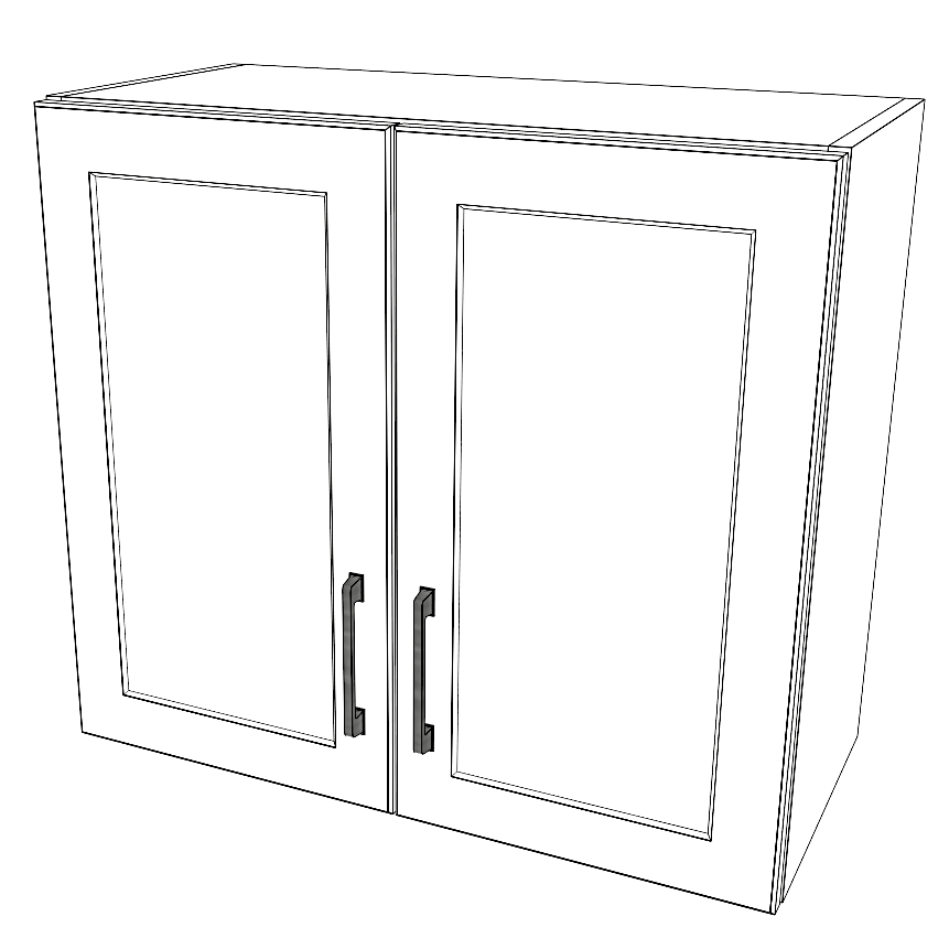 27" Wide x 24" High Wall Cabinet - Painted Doors