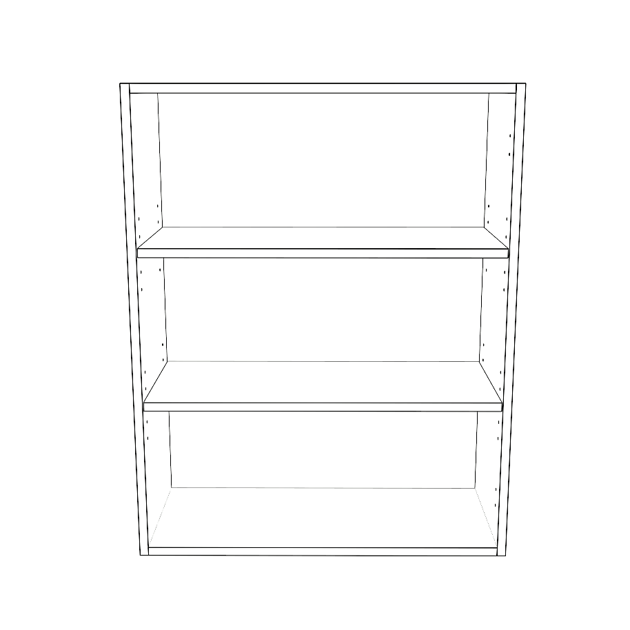 27" Wide x 34" High Wall Cabinet - Painted Doors