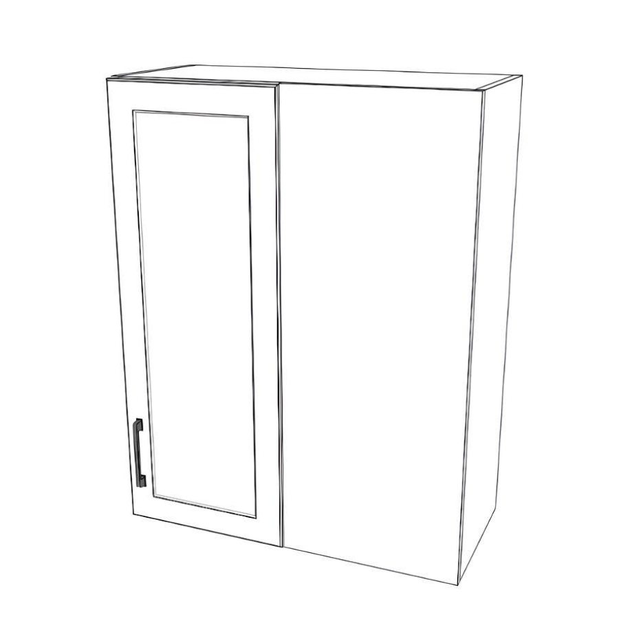 28" Wide 36" High Blind Corner Wall Cabinet - Door on Right/Left Side - Thermofoil Doors