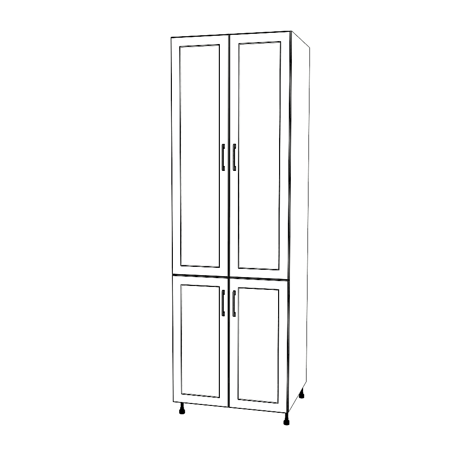 28" Wide Tall Pantry Cabinet - Painted Doors