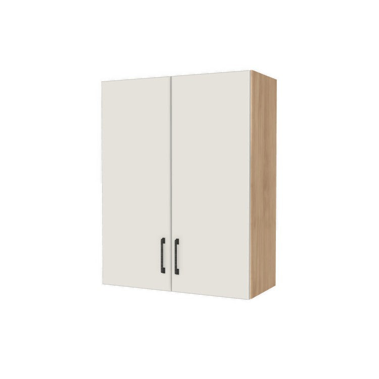 28" Wide x 36" High Wall Cabinet - (Hardrock Maple Melamine Boxes - Flat Panel Doors)