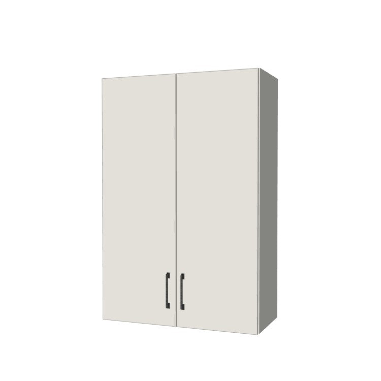 28" Wide x 42" High Wall Cabinet - (White Melamine Boxes - Flat Panel Doors)