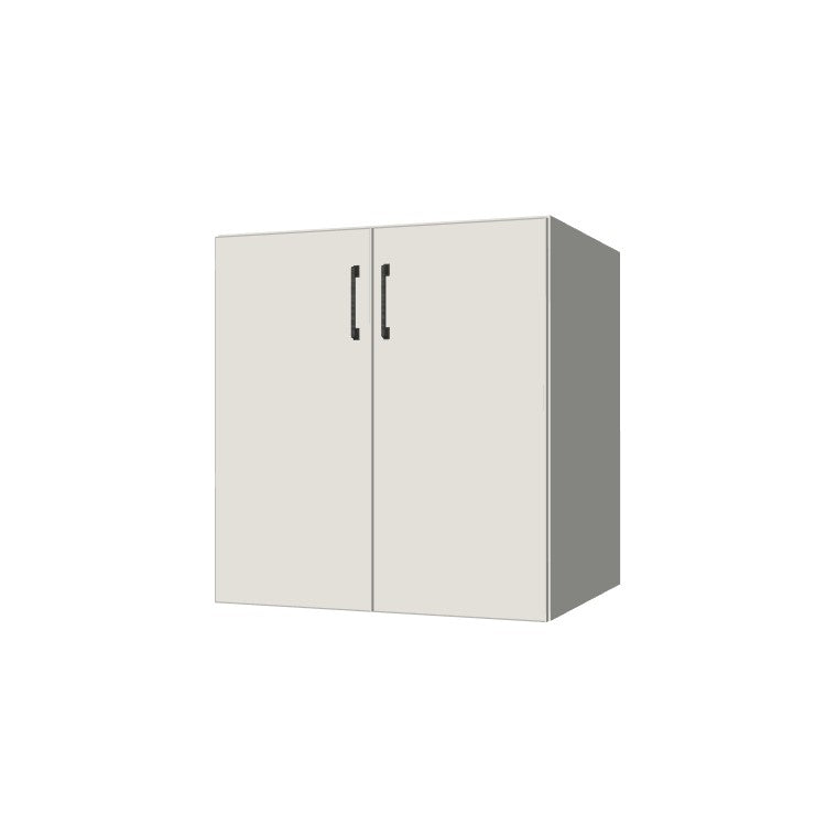 29" Wide Base Cabinet - (White Melamine Boxes - Flat Panel Doors)