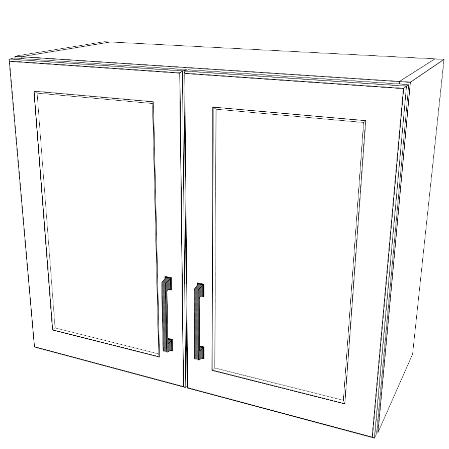 29" Wide x 24" High Wall Cabinet - Painted Doors