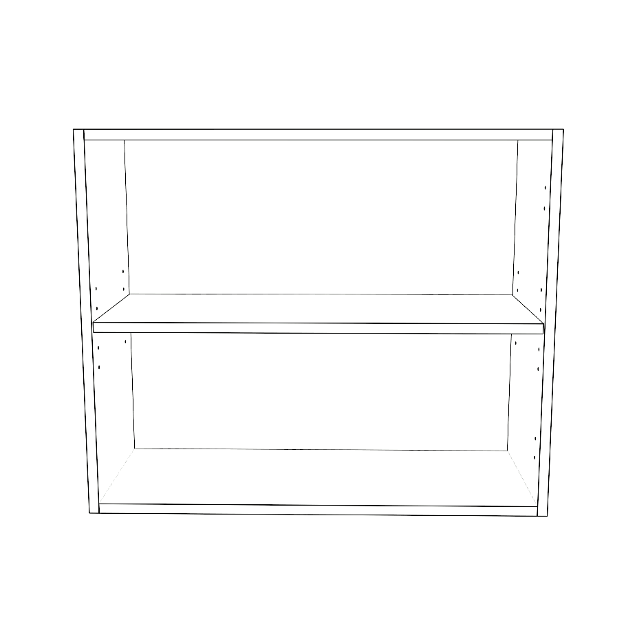 29" Wide x 24" High Wall Cabinet - Thermofoil Doors
