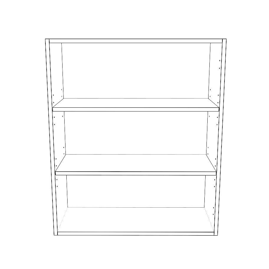29" Wide x 34" High Wall Cabinet - Thermofoil Doors