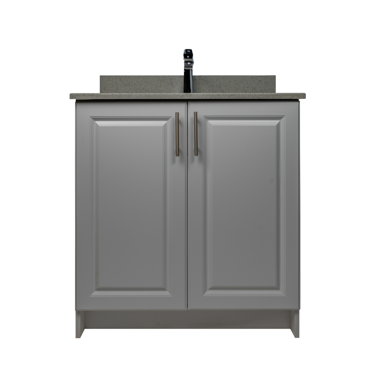 30" MDF - 2 Door - Light Grey - Raised Panel Doors