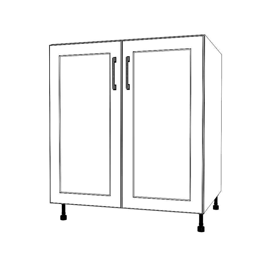 30" Wide Base Cabinet - Painted Doors
