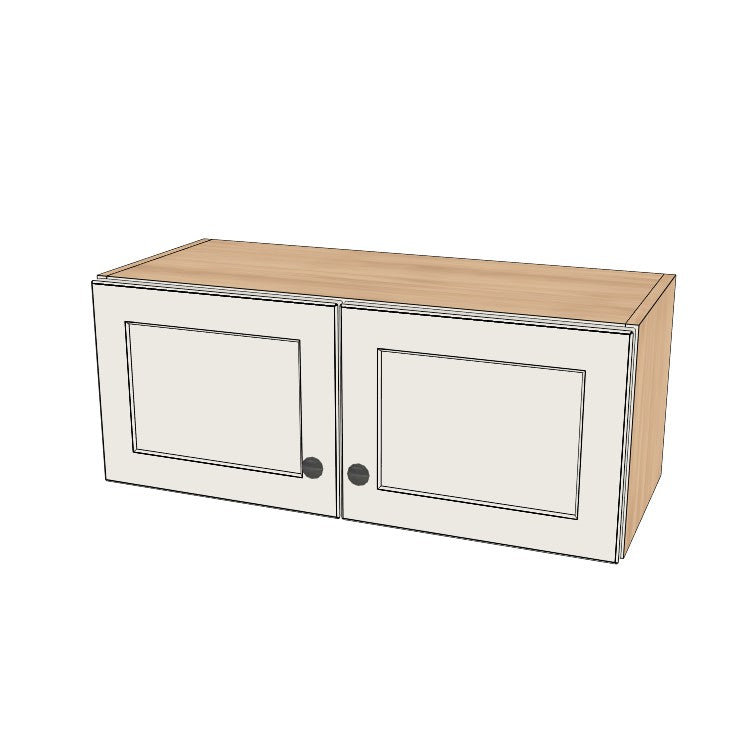 30" Wide x 12" High Wall Cabinet - (Hardrock Maple Boxes - Thermofoil Doors)