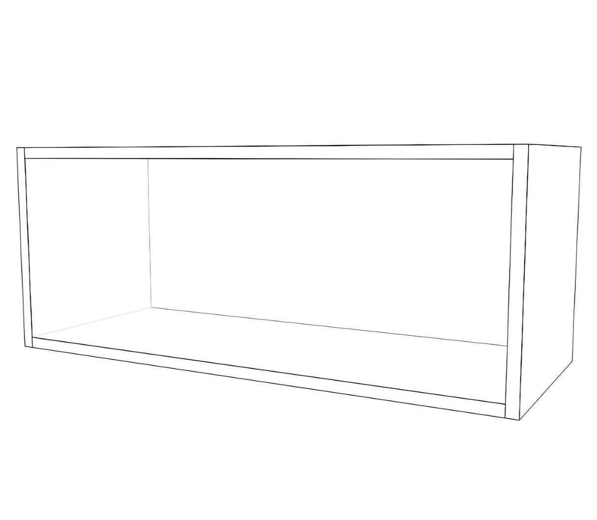 30" Wide x 12" High Fridge Cabinet - Painted Doors