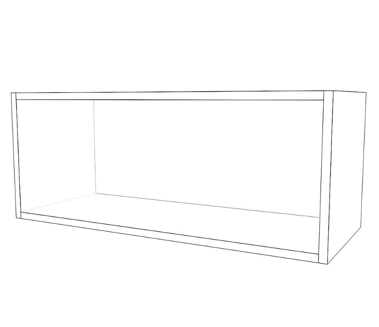 30" Wide x 12" High Stove Cabinet - Painted Doors